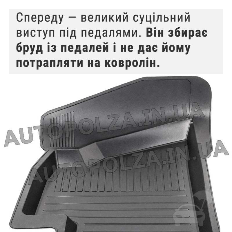 Коврики в Daewoo Lanos, Sens резиновые глубокие Бастион