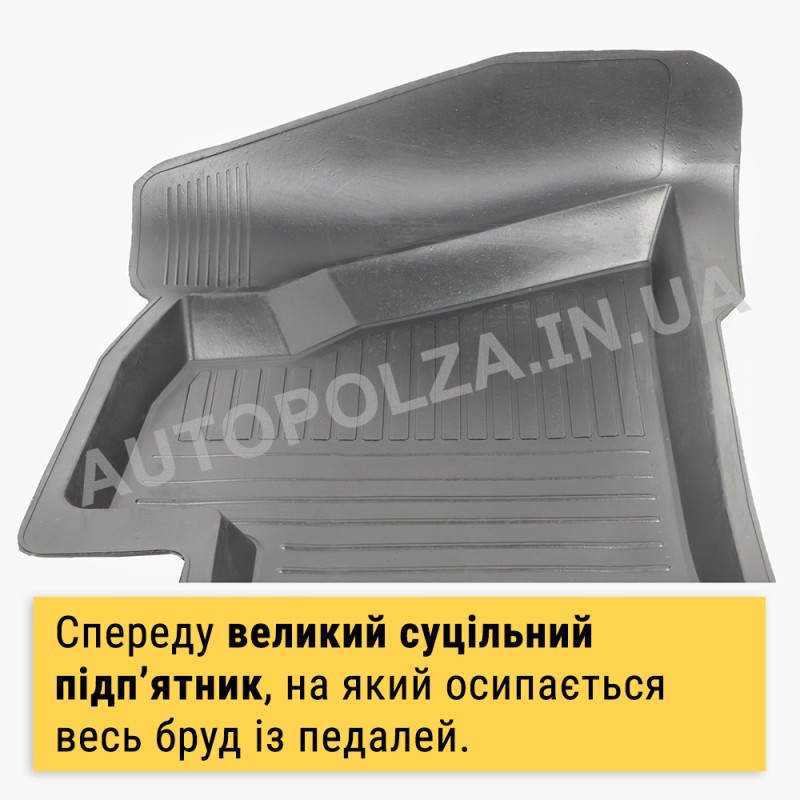 Килимки в Daewoo Lanos, Sens гумові глибокі Бастіон
