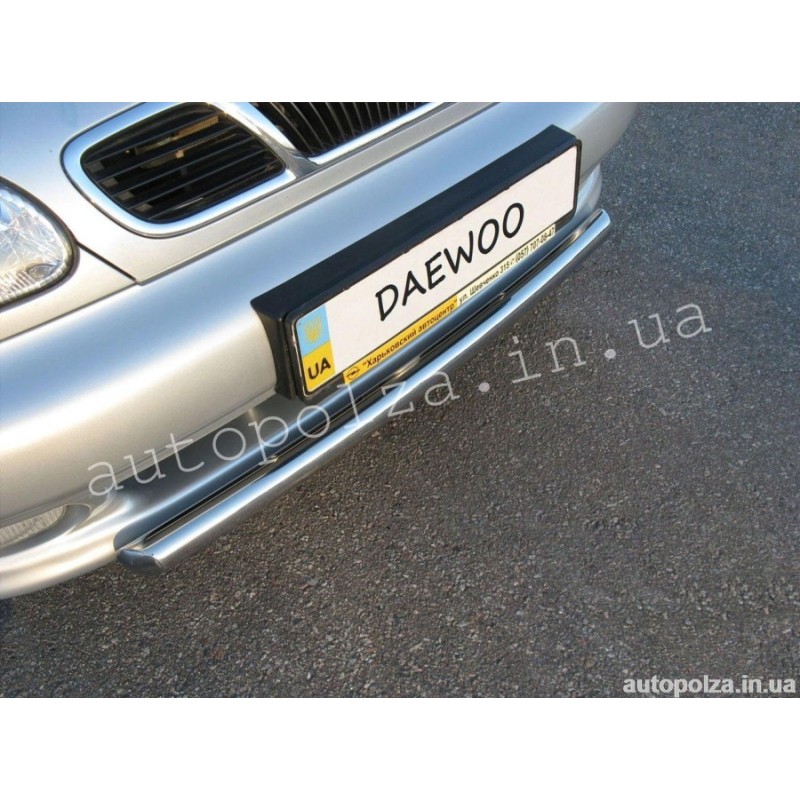 Дуга (кенгурятник) на бампер Daewoo Lanos, Sens, Chevrolet Lanos з нержавіючої сталі Pan