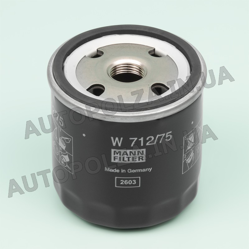 Масляный фильтр для Daewoo Lanos 1.5, 1.6 MANN FILTER W 712/75 (Германия)