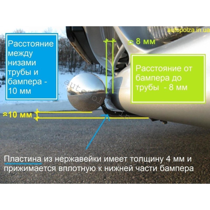 Дуга (кенгурятник) на бампер Daewoo Lanos, Sens, Chevrolet Lanos з нержавіючої сталі Pan