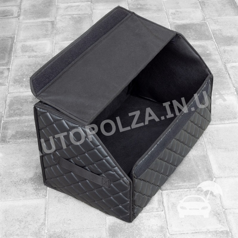 Органайзер у багажник Daewoo Lanos, Sens зі шкірозамінника чорний Diamond Box