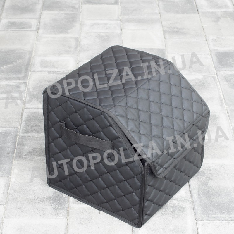 Органайзер в багажник Daewoo Lanos, Sens из кожзама черный Diamond Box Mini