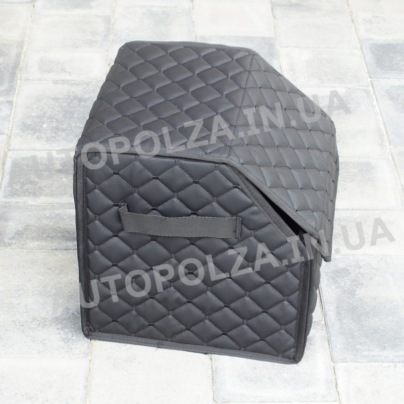 Органайзер в багажник Daewoo Lanos, Sens из кожзама черный Diamond Box Mini