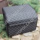 Органайзер в багажник Daewoo Lanos, Sens из кожзама черный Diamond Box с серой строчкой