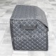 Органайзер в багажник Daewoo Lanos, Sens из кожзама черный Diamond Box с серой строчкой