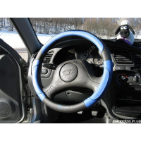 Чохол на кермо Daewoo Lanos, Sens із синіми вставками Комфорт