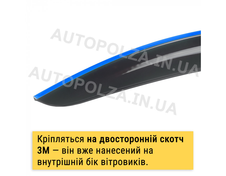 Дефлектори вікон Daewoo Lanos, Sens на скотчі (DLA-0125)
