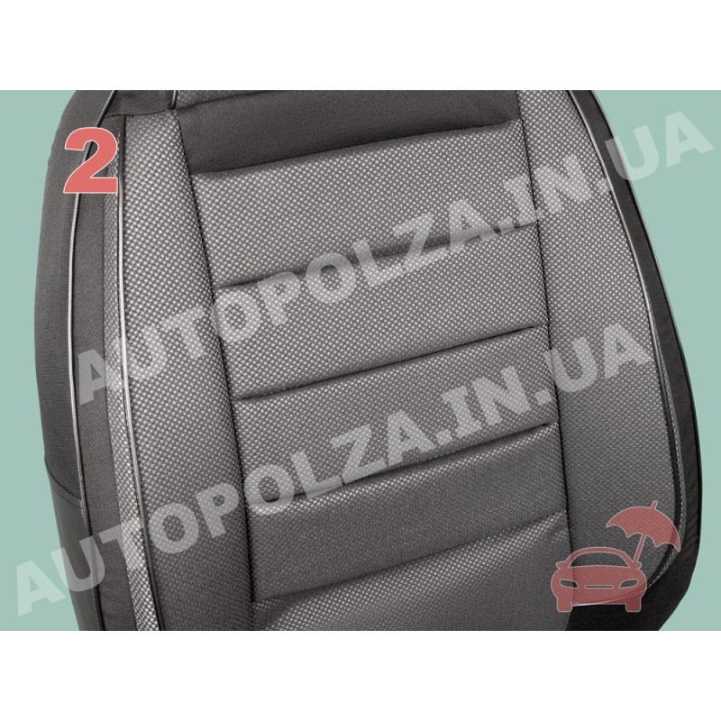 Модельні чохли пілот на сидіння Daewoo Lanos, Sens Автокомфорт Срібло Люкс 