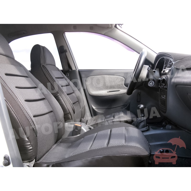 Модельні чохли пілот на сидіння Daewoo Lanos, Sens Автокомфорт Срібло Люкс 