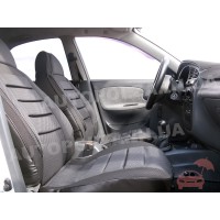 Модельные чехлы пилот на сиденья Daewoo Lanos, Sens Автокомфорт Серые Люкс