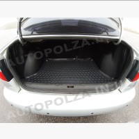 Коврик багажника Daewoo Lanos, Sens, Chevrolet Lanos (Sedan) гумовий