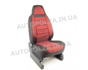 Модельные чехлы пилот на сиденья Daewoo Lanos, Sens Автокомфорт Красные 