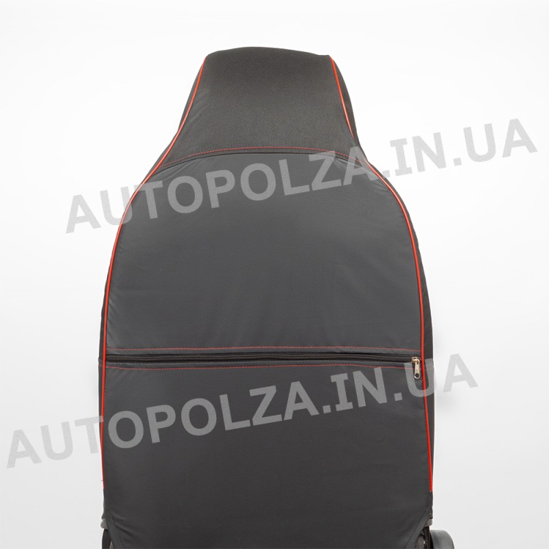 Модельні чохли пілот на сидіння Daewoo Lanos, Sens Автокомфорт Червоні Люкс 