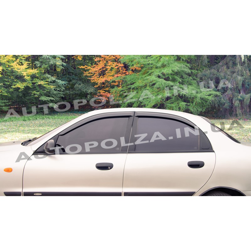 Дефлекторы окон Daewoo Lanos, Sens на скотче (DLA-0125)