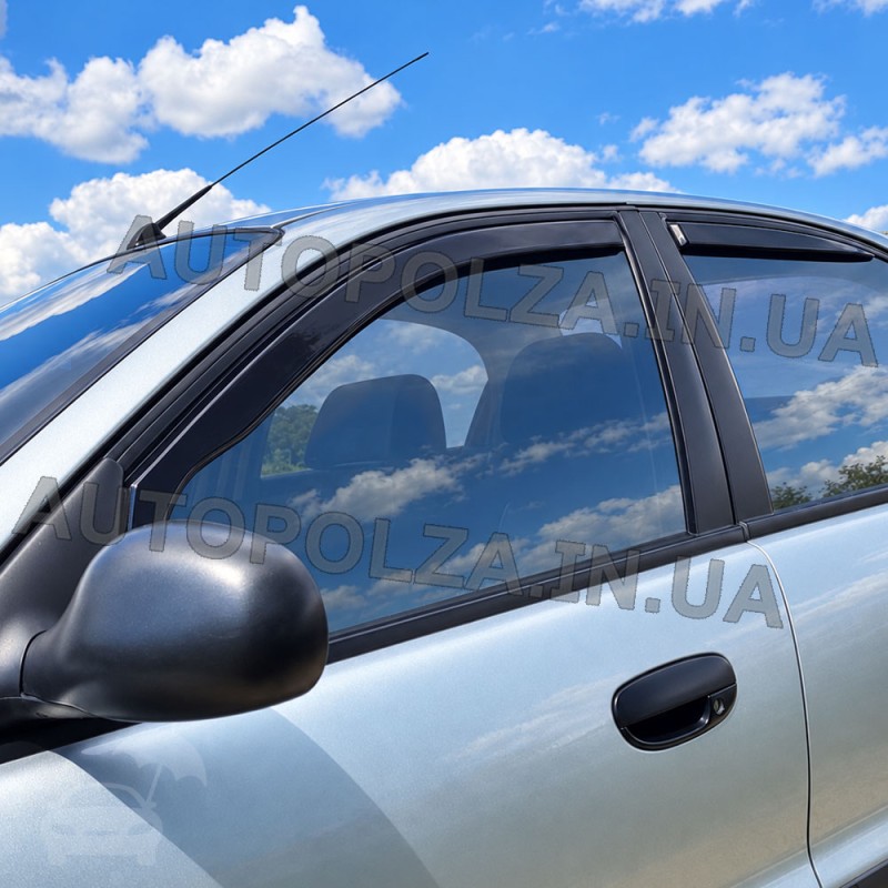 Дефлекторы окон Daewoo Lanos, Sens (под резинку) передние (2 шт.) VL-0082