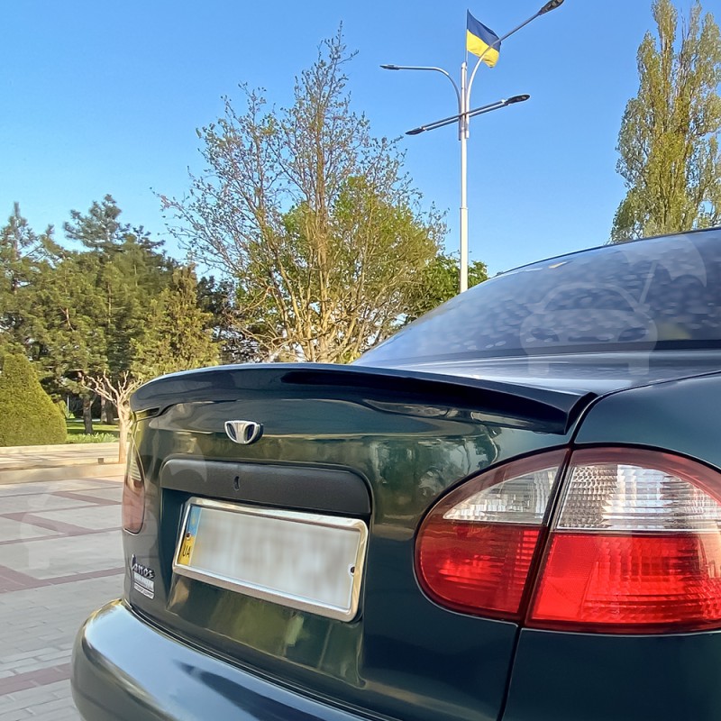 Спойлер Перо на кромку кришки багажника Daewoo Lanos, Sens чорний “Forsage”