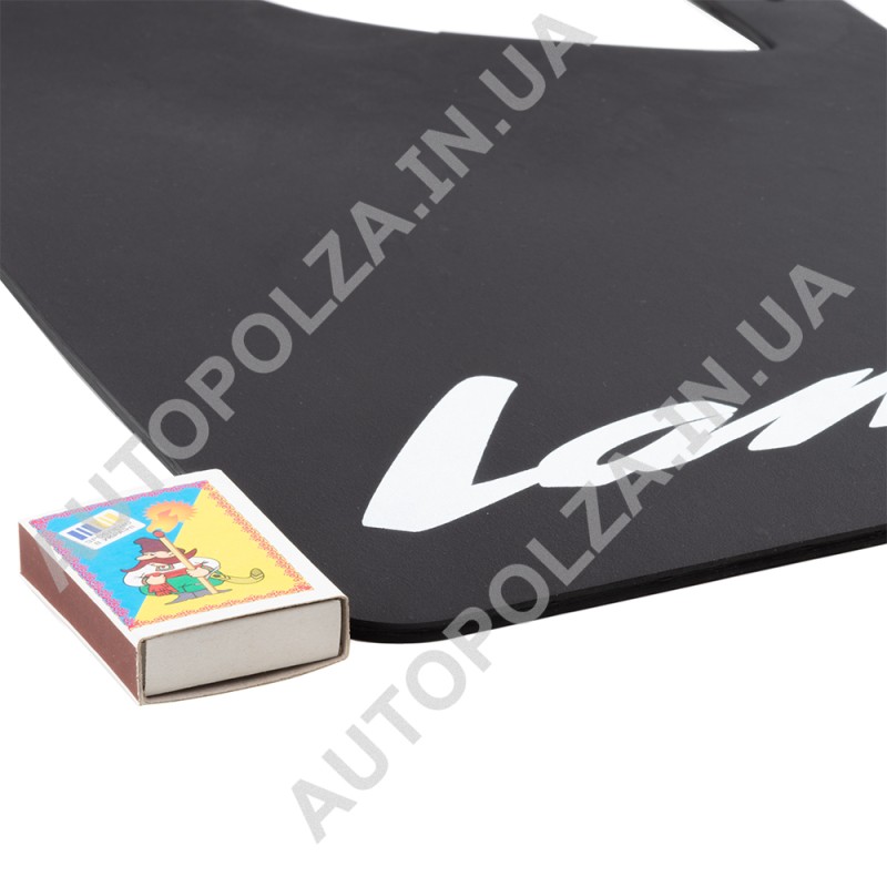 Передние резиновые брызговики POLYTEP XL на Daewoo Lanos, Sens со словом "Lanos" (2 шт.)