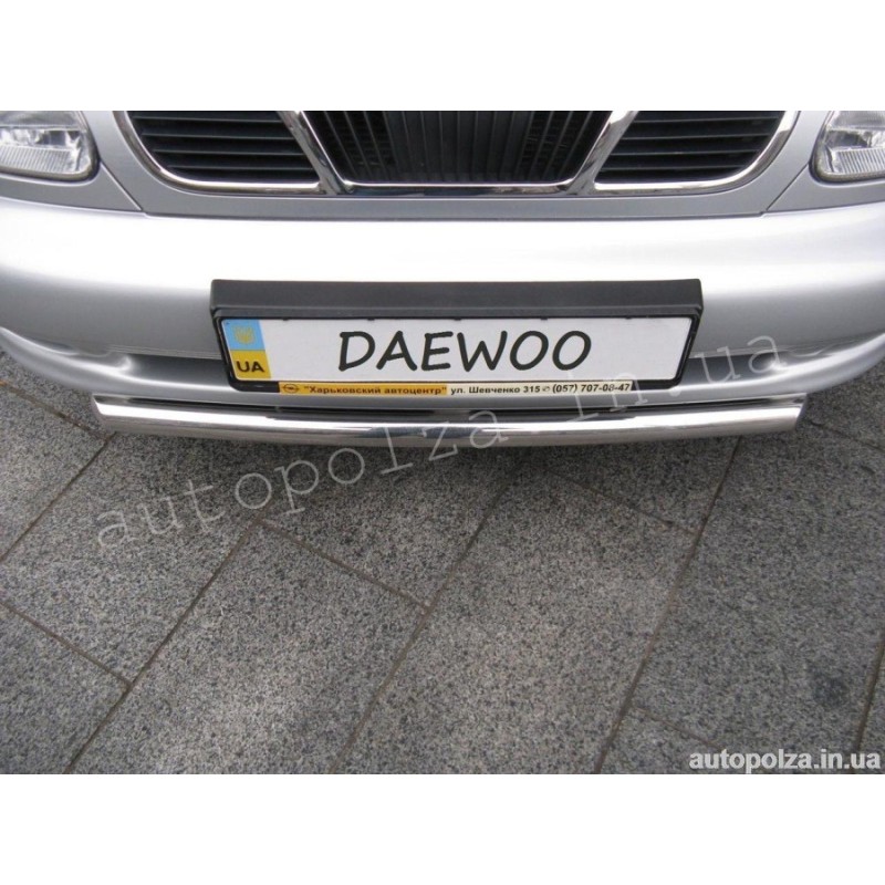 Дуга (кенгурятник) на бампер Daewoo Lanos, Sens, Chevrolet Lanos з нержавіючої сталі Pan
