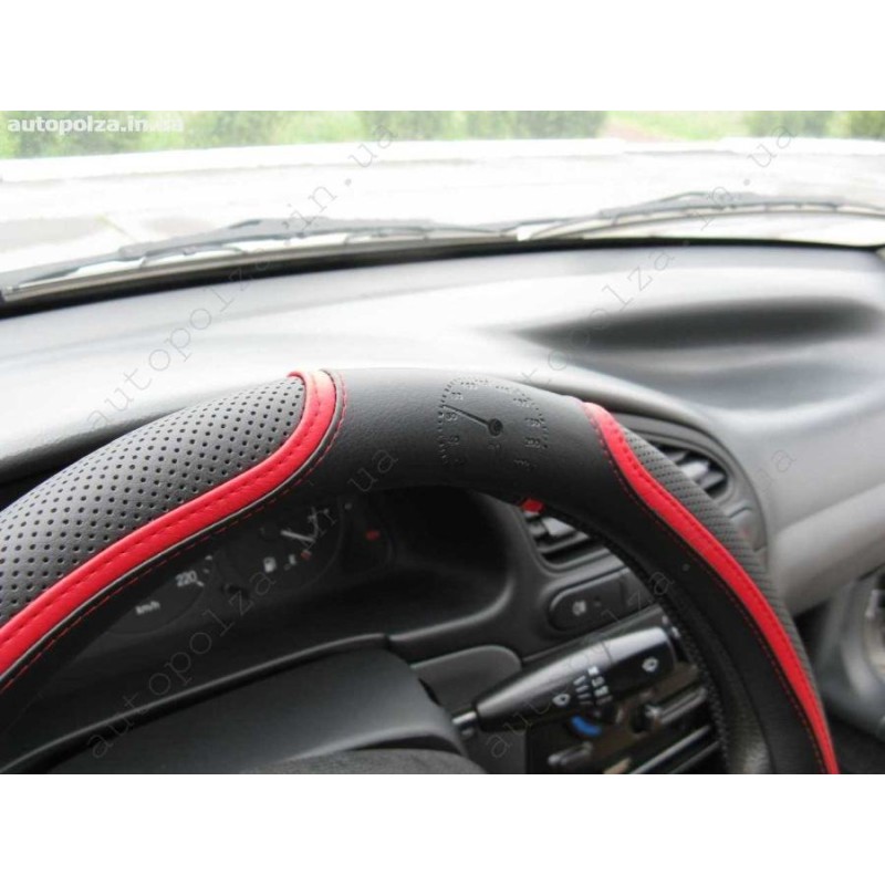 Чехол на руль Daewoo Lanos, Sens красный Комфорт