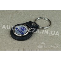 Брелок на ключі авто Daewoo Lanos, Sens шкіряний з написом та логотипом Daewoo