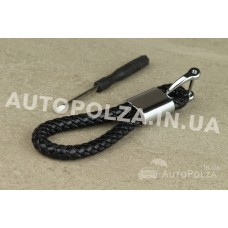 Брелок на ключи авто Daewoo Lanos, Sens кожаный плетёный 