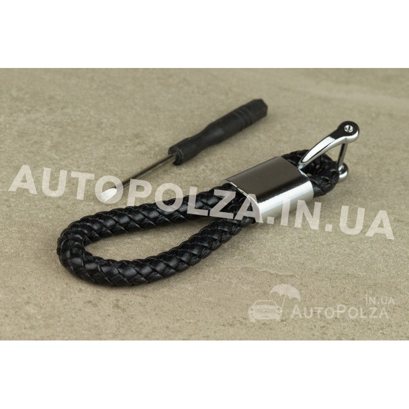 Брелок на ключи авто Daewoo Lanos, Sens кожаный плетёный 
