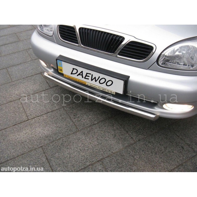 Дуга (кенгурятник) на бампер Daewoo Lanos, Sens, Chevrolet Lanos з нержавіючої сталі Pan