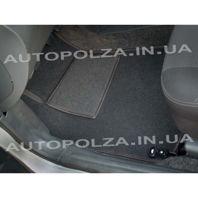 Текстильные коврики Daewoo Lanos, Sens Tetra полноразмерные серые (5 шт.)