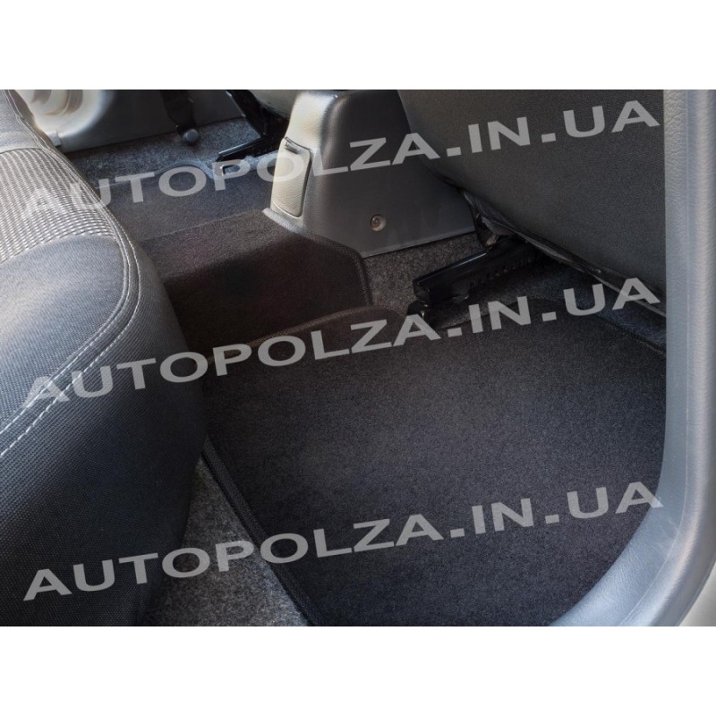 Текстильные коврики Daewoo Lanos, Sens Tetra полноразмерные черные (5 шт.)