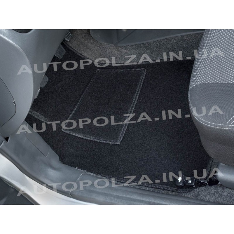 Текстильные коврики Daewoo Lanos, Sens Tetra полноразмерные черные (5 шт.)