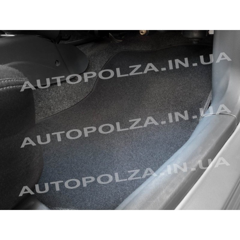 Текстильные коврики Daewoo Lanos, Sens Tetra полноразмерные черные (5 шт.)