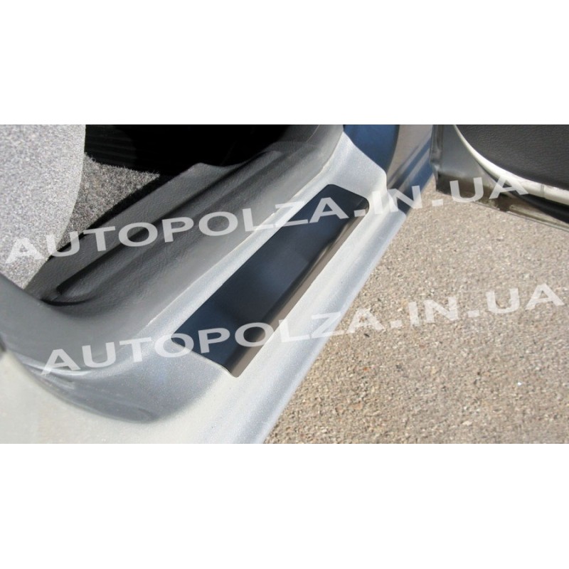Накладки на пороги Daewoo Lanos з нержавіючої сталі (NL-012)