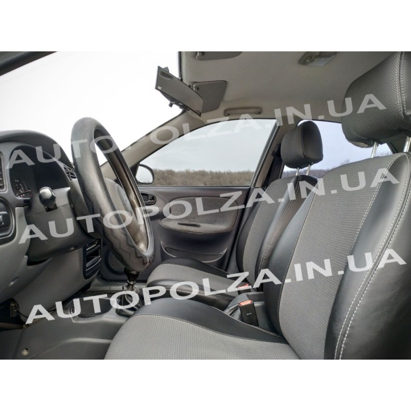 Шкіряний чохол на кермо Daewoo Lanos, Sens з перфорацією Bora