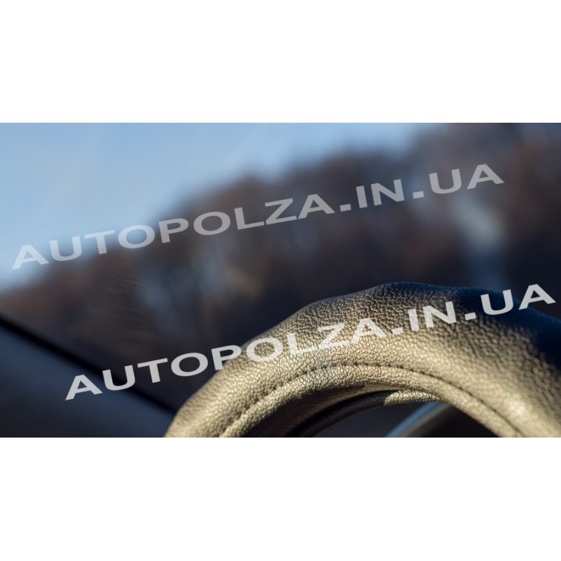 Кожаный чехол на руль Daewoo Lanos, Sens с выступами Prestige