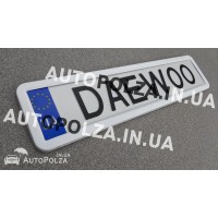 Рамка під номер біла Daewoo Lanos, Sens Avalon